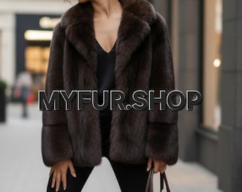 SABLE FUR COAT! Brand New Real Natural Genuine Fur