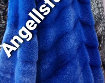 ROYAL BLUE MINK Fullpelt jacket! Order Any color!Brand New Real Natural Genuine Fur!