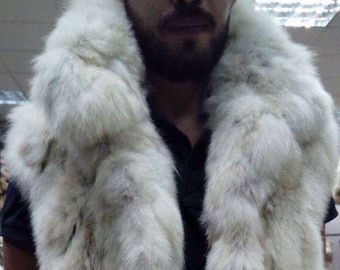 MEN'S FOX FUR Vest!Brand New Real Natural Genuine Fur!