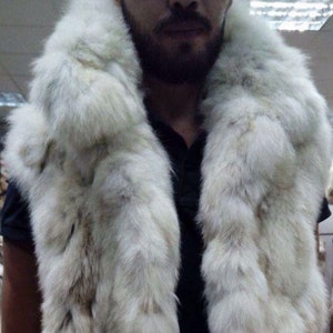 MEN&#39;S FOX FUR Vest!Brand New Real Natural Genuine Fur!
