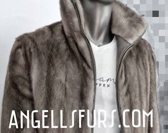 MEN'S MINK Fullpelts Short Jacket!Order Any color!Brand New Real Natural Genuine Fur!