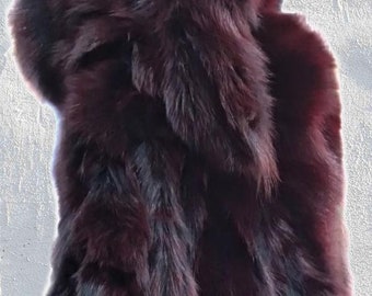 MEN'S New Real Natural with DETACHABLE HOOD, Knee length Red Fox Coat!