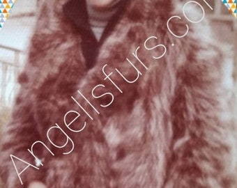 MEN'S New Real Natural Raccoon Fur Coat!