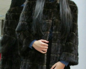 MINK FUR COAT!Brand New Real Natural Genuine Fur!