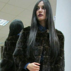 MINK FUR COAT!Brand New Real Natural Genuine Fur!