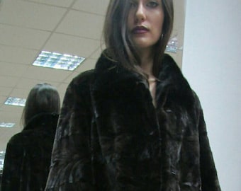 MINK FUR CAPE!One Size!Brand New Real Natural Genuine Fur!