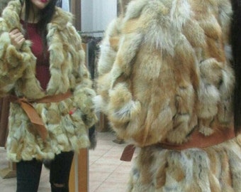 RED FOX jacket!Brand New Real Natural Genuine Fur!