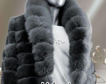 MEN'S FULLPELTS FOX Fur Coat!Order Any Color!Brand New Real Natural Genuine Fur!