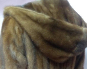 HOODED MINK FUR Jacket!Fullpelts!Brand New Real Natural Genuine Fur!