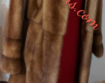 GOLDEN MINK COAT!Fullpelts!Brand New Real Natural Genuine Fur!