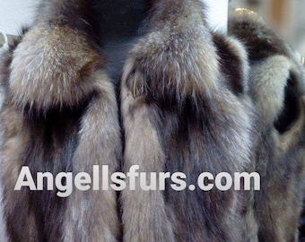 MEN'S New!Real Natural CRYSTAL FOX Vest!