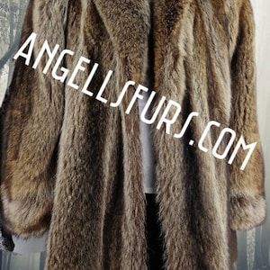 Herren Waschbär Langer Pelzmantel! Brandneuer Echtpelz!
