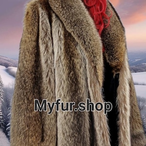 LONG RACCOON Fullpelt Fur Coat!Brand New Real Natural Genuine Fur