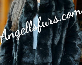 MINK FULLPELTS FUR Coat!Brand New Real Natural Genuine Fur!