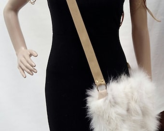 FOX FUR BAG!Modern Fluffy Crossbody Bag in Brand New Real Natural Genuine Fur!