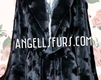 MINK MID CALF Fur Coat!Brand New Real Natural Genuine Fur!