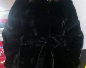 BLACK MINK Fur Coat!Brand New Real Natural Genuine Fur!