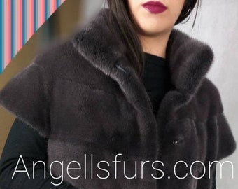 MINK Fullpelts Fur vest!Order Any color!Brand New Real Natural Genuine Fur!