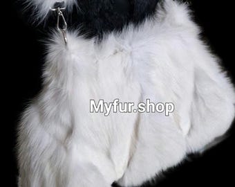 WHITE FOX FUR Bag!Brand New Real Natural Genuine Fur!