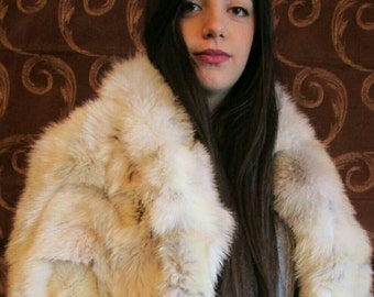 FOX FUR BOLERO!Brand New Real Natural Genuine Fur!