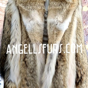 MEN&#39;S COYOTE FURCOAT!Brand New Real Natural Genuine Fur Coat!