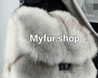 BLUE FOX Fullpelts Bag!UNISEX! Order Any color!Brand New Real Natural Genuine Fur!