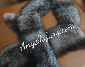 CRYSTAL FOX COLLAR!Brand New Real Natural Genuine Fur!Order Any color!