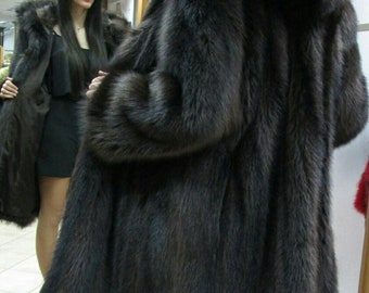 RACCOON FUR COAT!Brand New Real Natural Genuine Fur!