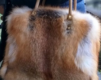 RED FOX FULLPELTS Fur Bag!Brand New Real Natural Genuine Fur!