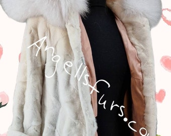 GIRL'S MINK Baloon style Fur Coat!Brand New Real Natural Genuine Fur!