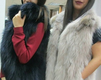 FOX FUR VESTS!Brand New Real Natural Genuine Fur