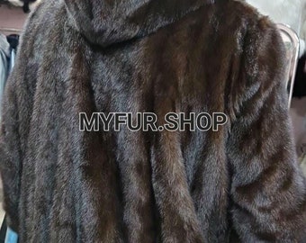 MEN'S MINK Hooded BOMBER Fullpelts Fur Coat!Order Any color!Brand New Real Natural Genuine Fur!