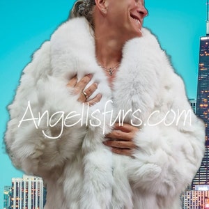 WHITE FOX Coat Mid Calf Length!Order Any color!Brand New Real Natural Genuine Fur!