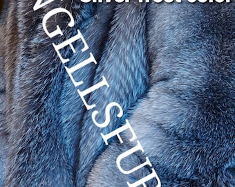 ΜEN'S SILVER FROST Fox Coat!Video available!Fullpelts Brand New Real Natural Genuine Fur!