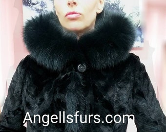 NEW!!!Natural Real Hooded Mink Fur Jacket!