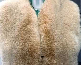 MEN'S!New Real Natural full pelts Gold color FOX Fur Vest!