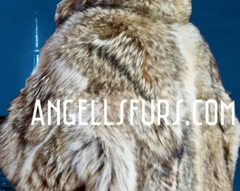 MEN'S COYOTE FURCOAT!Brand New Real Natural Genuine Fur Coat!