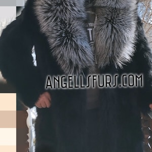 MEN&#39;S LONG FOX Fur Coat!Brand New Real Natural Genuine Fur!
