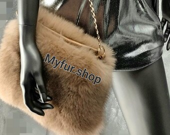 FULL FOX Crossbody Bag!Order Any color!Brand New Real Natural Genuine Fur!