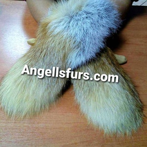RED FOX GLOVES!Order Any color!Brand New Real Natural Genuine Fur!