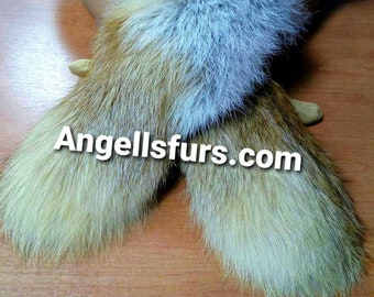 RED FOX GLOVES!Order Any color!Brand New Real Natural Genuine Fur!