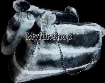 REX FUR Shoulder HANDBAGS!Brand New Real Natural Genuine Fur!