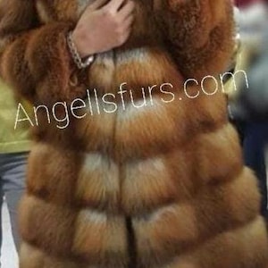 FULLPELT RED FOX Fur coat!Brand New Real Natural Genuine Fur
