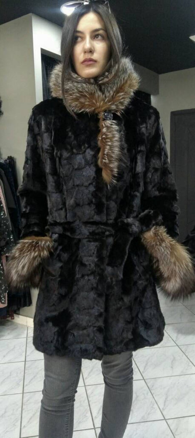 High Quality Furnewnatural Real MINK Fur With Fullpelts Etsy