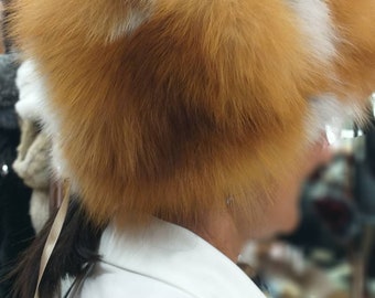 RED FOX Fur HAT!Brand New Real Natural Genuine Fur!