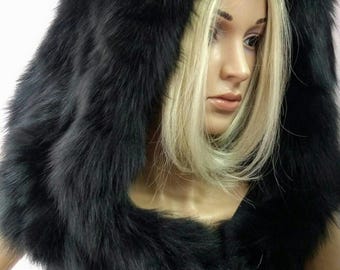 FOX FUR HOODS!Order Any color!Brand New Real Natural Genuine Fur!