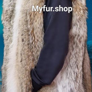 COYOTE HOODED Fullpelts Weste für Herren!Brand New Echtpelz!
