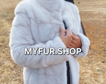 MINK FULLPELT Fur jacket!Brand New Real Natural Genuine Fur!