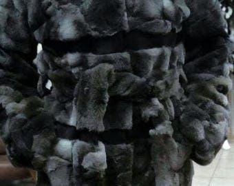 Sheared Silver Fox Fur coat!Brand New Real Natural Genuine Fur