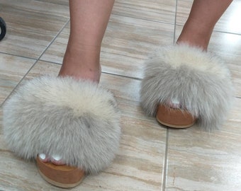 FOX FUR PLATFORMS!Order Your Colors!Brand New Real Natural Genuine Fur!